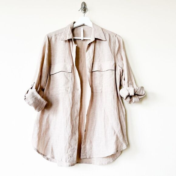 Babaton Utility Linen Blend Shirt - Picture 7 of 11